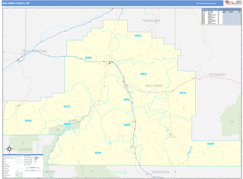Big Horn County, MT Digital Map Basic Style